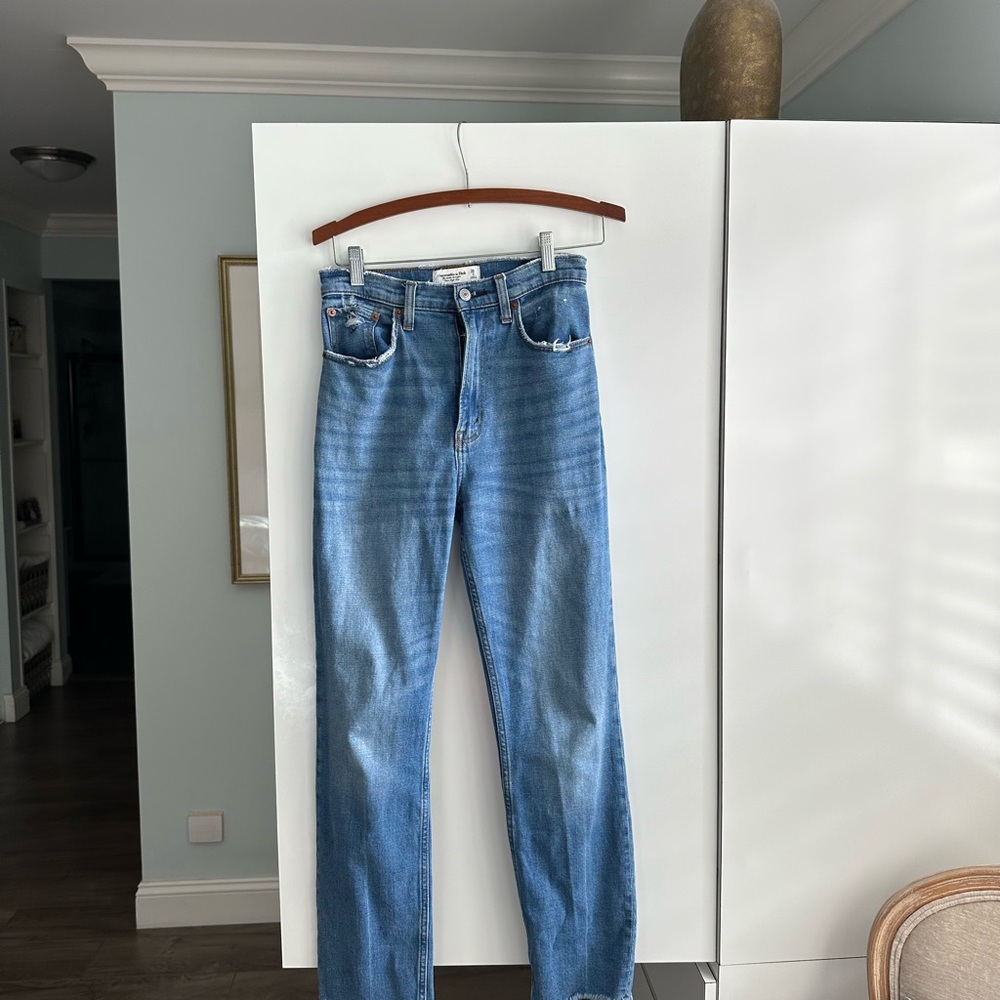 Abercrombie & Fitch Light Blue Straight Leg Jeans